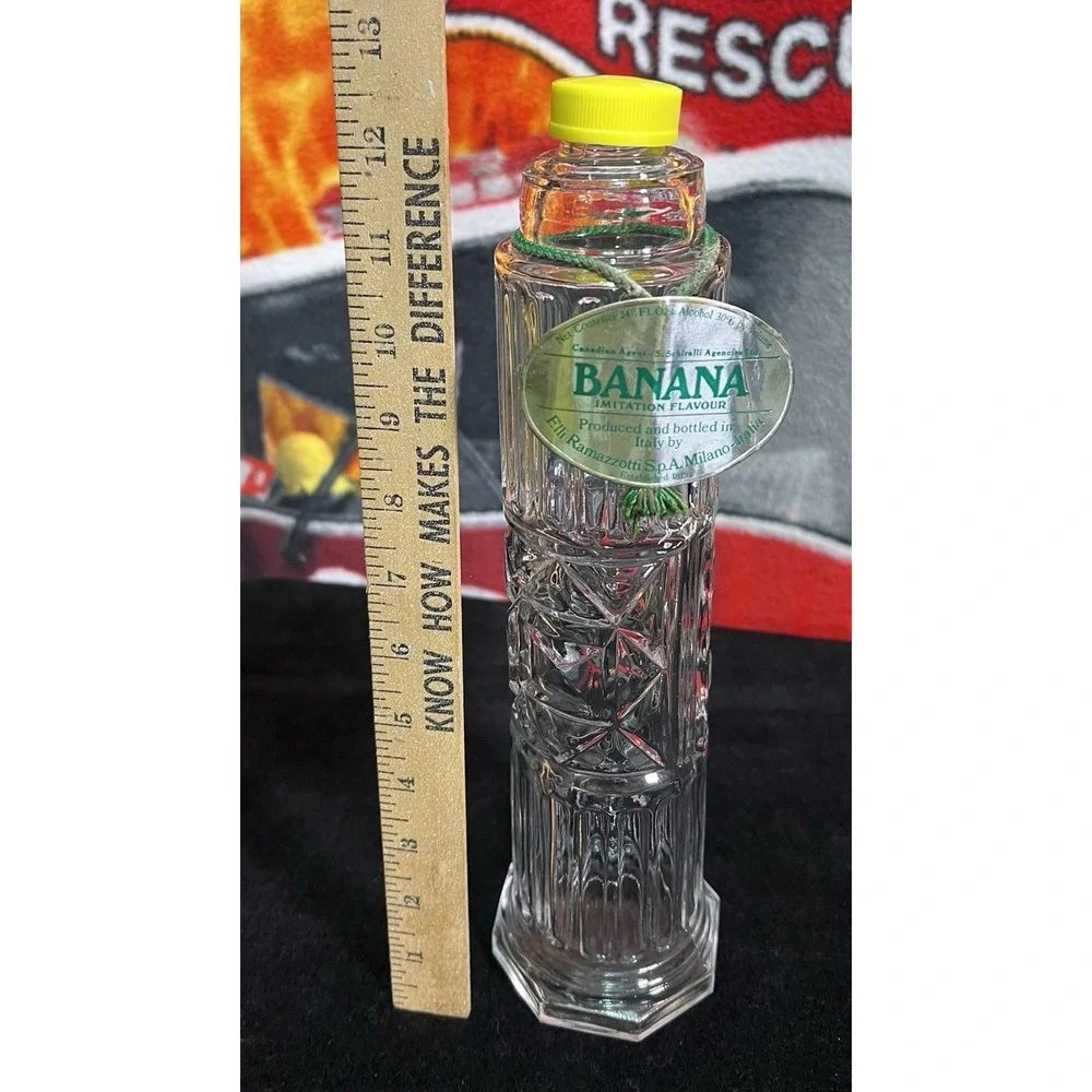 Vintage‎ Clear Glass Bottle Geometric Glass From Filli Ramazzotti Liquor